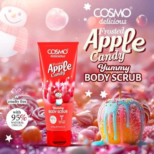 COSMO Apple Candy Yummy Body Scrub - 275ml | كوزمو سكراب مقشر للجسم برائحة حلوى التفاح - 275 مل