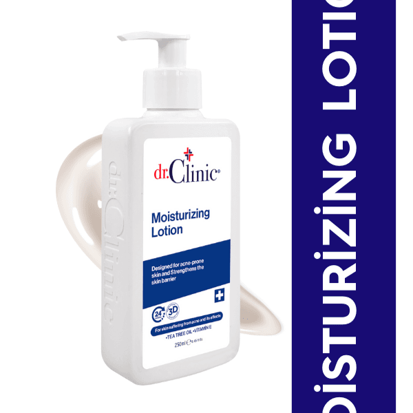 لوشن مرطب من Dr. Clinic مصمم خصيصًا للبشرة المعرضة لحب الشباب.