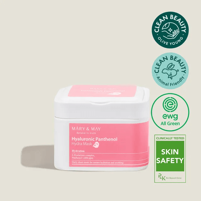 ماري آند ماي - قناع هيدرا بحمض الهيالورونيك والبانثينول ٣٠ قطعة Mary&May - Hyaluronic Panthenol Hydra Mask