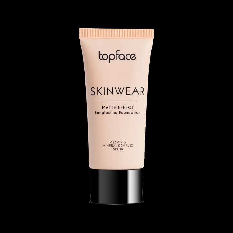 كريم اساس فاونديشن مطفي سكين ويرمن من توب فيس   مظهر صافي بلا عيوب 001